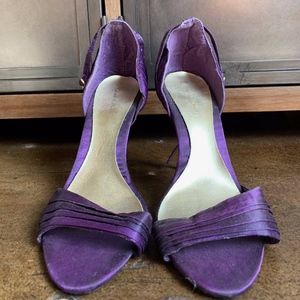 Purple Satin Heels